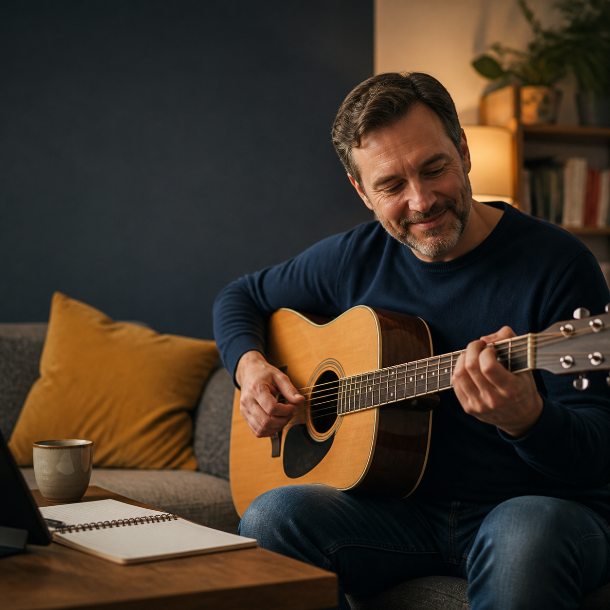 Nauka gry na gitarze w domowym tempie